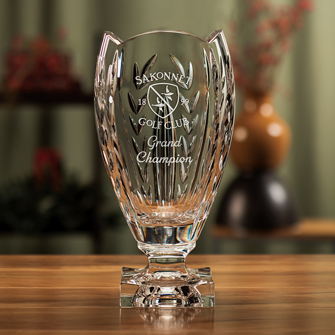 Celestial Signature Trophy | Sterling Cut Glass